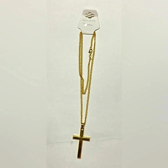 FREE With  Purchase - Gold Cross Necklace - ✝️💛 - Picture 1 of 5